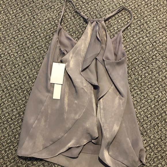 Purple Design Lab Ruffle Tank Top NEW - Picture 2 of 2